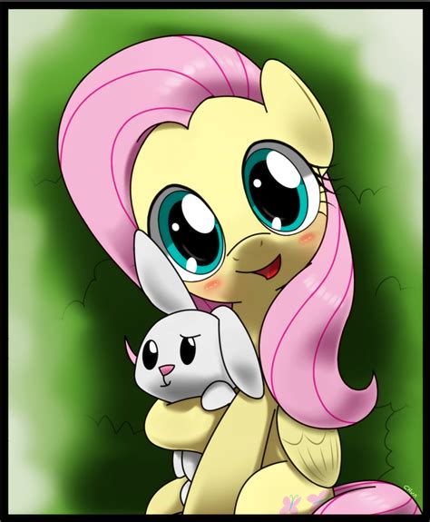 fluttershy and bunny angel by hoyeechun on DeviantArt