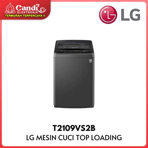 LG Mesin Cuci Top Loading Kapasitas 9 Kg Smart Inverter T2109VS2B