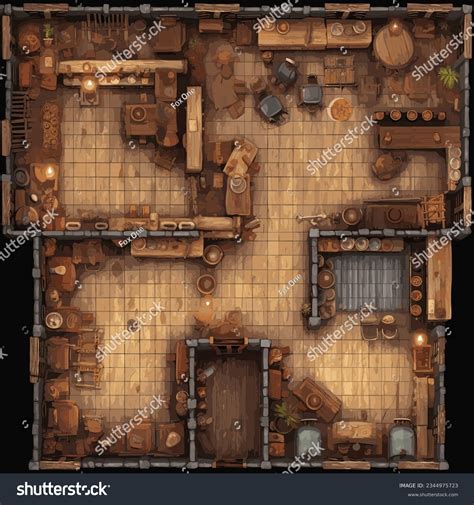 Dnd Map Goblins Grog Tavern Lively Stock Illustration 2344975723