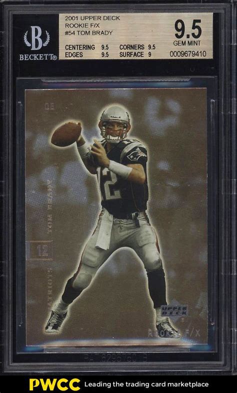 Upper Deck Rookie F X Tom Brady Bgs Gem Mint Pwcc