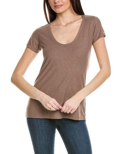 Brown James Perse Tops For Women Lyst