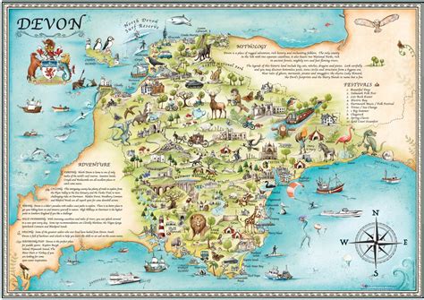 Devon Adventure Map Print - Cornutopia Maps