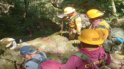 Atiende Coesfo Incendio En Santiago Lachiguiri