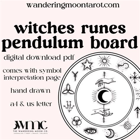 Witches Runes Pendulum Chart Use The Witches Runes To Divine Messages