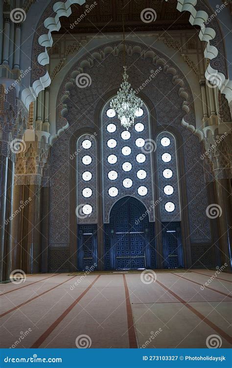 Interior Of Hassan II Mosque In Casablanca City In Morocco Vertical