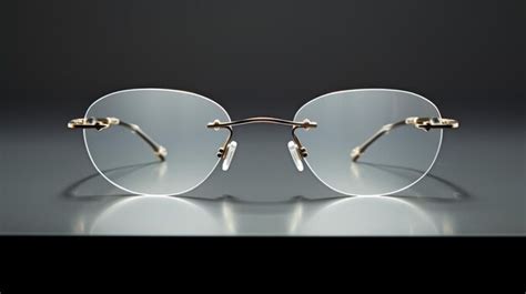 Premium Photo Elegant Rimless Glasses With Metal Arms