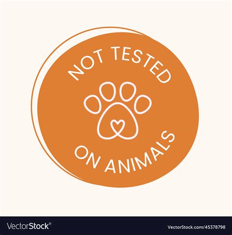 Not Tested On Animals Label Royalty Free Vector Image