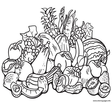 Fall Harvest Coloring page Printable