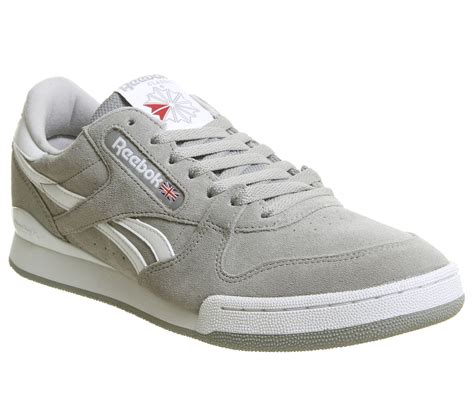 Reebok Phase 1 Pro Trainers Tin Grey White Sneaker Herren