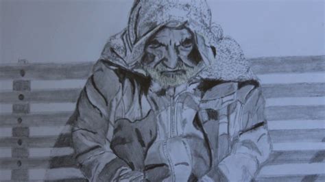 The Homeless Man Pencil Drawing Youtube