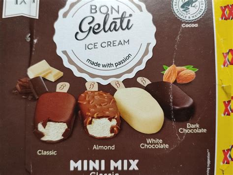 Lody Bon Gelati Mini Mix Classic 16 szt kalorie kJ i wartości