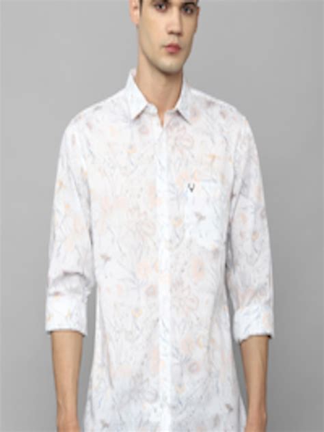 Buy Allen Solly Slim Fit Floral Opaque Printed Formal Cotton Shirt