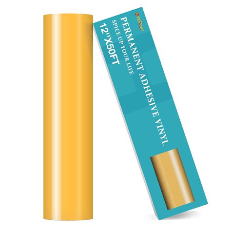 Htvront Yellow Permanent Vinyl Roll X Ft Yellow Adhesive Vinyl