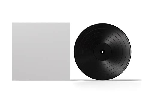 Music Vinyl And Record Label Disc Mockup Png