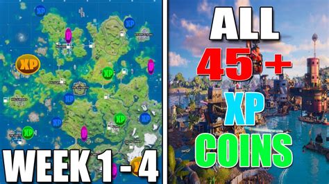 All 45 Xp Coins Location Week 1 4 Fortnite Secret Xp Coins Locations Fortnite Season 3