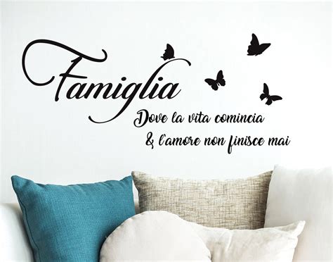 Sticker Design Vi Presenta Adesivi Murali Frasi Famiglia Farfalle Amore