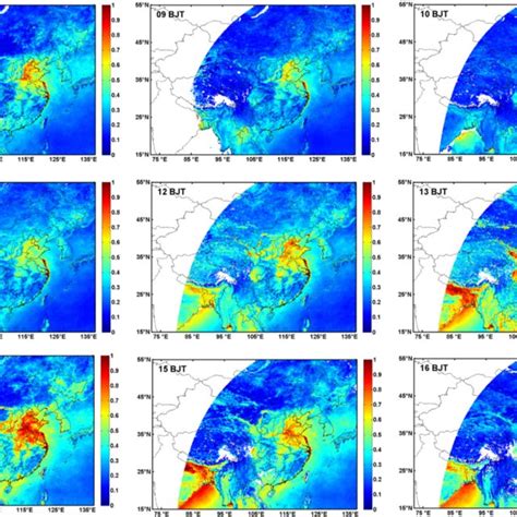 The Spatial Distribution Of Modis Aod Over Land In 2018 Download