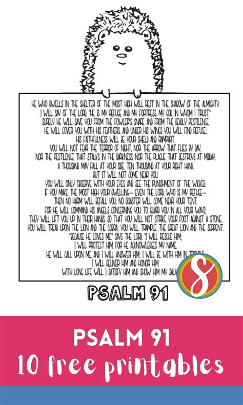 10 Free Psalm 91 Coloring Pages Stevie Doodles