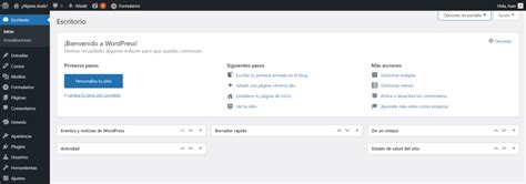 La Interfaz Del Panel De Administraci N De Wordpress Juan Armada Blanco