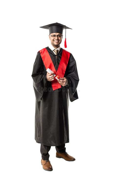 Male African American Graduate In Gown And Cap Stock Photo Image Of