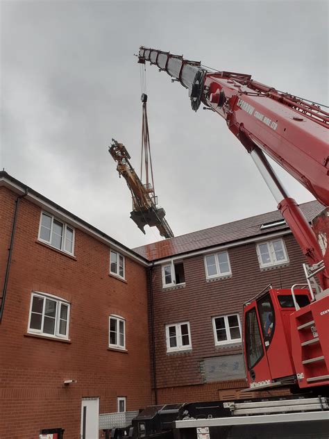 Our Liebherr 32tt Pedestrian Operated Tower Cranes Being Lifted From