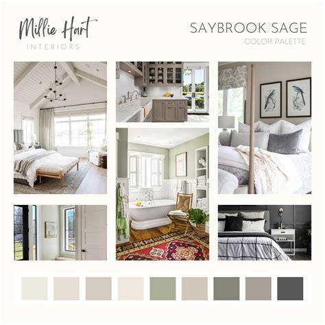 Benjamin Moore Saybrook Sage Paint Palette Best Selling Neutrals