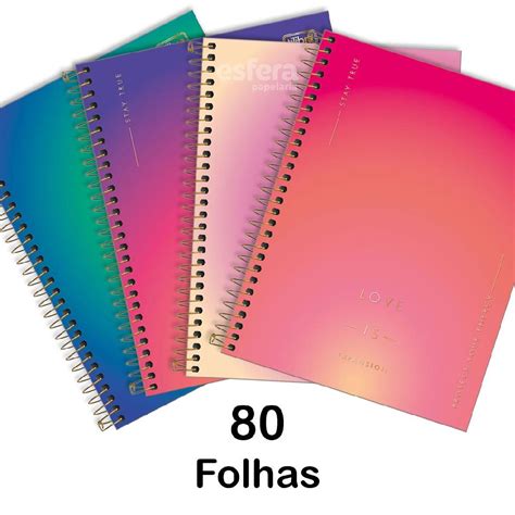 Caderno Colegial Great 1 Matéria 80 Folhas TILIBRA Esfera Papelaria I