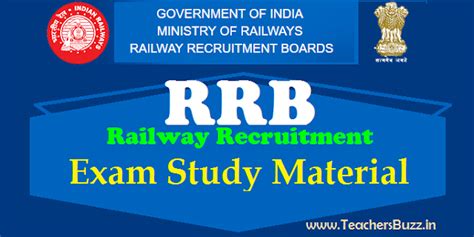 Rrb Railway Recruitment Board Exam Study Material Download Teachersbuzz