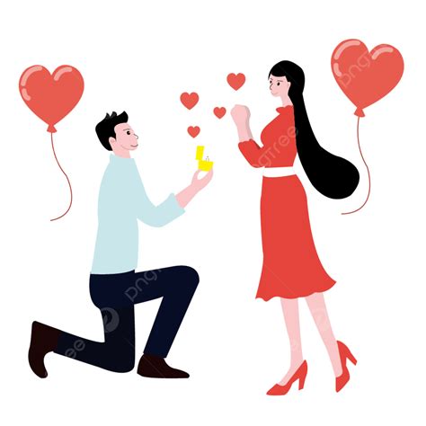 Valentines Day Couple Vector Art Png Valentines Day Couple Confession