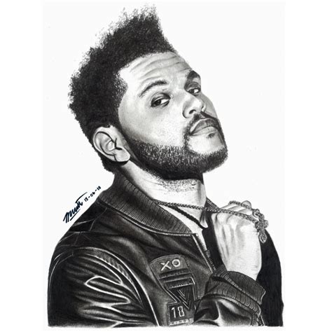 The Weeknd Drawing Outline