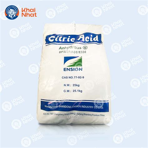 Acid Citric Khan Citric Acid Anhydrous Khai Nhật