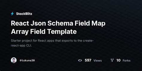 React Json Schema Field Map Array Field Template StackBlitz