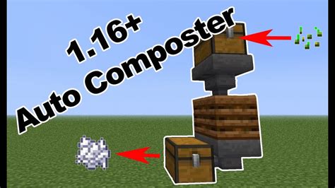 Minecraft 1.16+ Automatic Compost Tutorial for Bonemeal - Super Easy ...