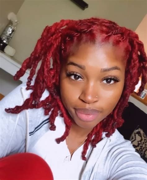 Red Two Strand Loc Twists Short Locs Hairstyles Faux Locs Hairstyles Locs Hairstyles