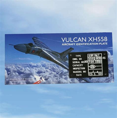 Fridge Magnet Vulcan Xh Aircraft Identification Plate Vulcan To