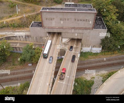 Fort Pitt Bridge And Tunnel In Pittsburgh Pennsylvania Monongahela