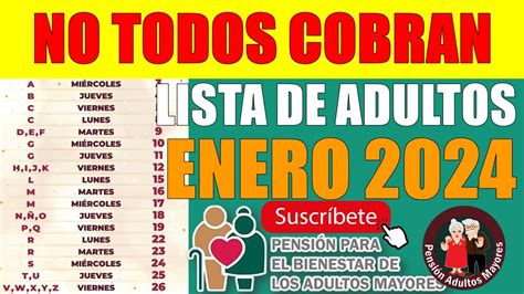 NO TODOS COBRAN EN ENERO 2024 CHECA TODO AQUÍ PENSIÓN BIENESTAR DE