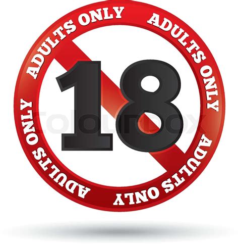 Adults Only Content Sign Vector Age Limit Icon Stock Vector Colourbox