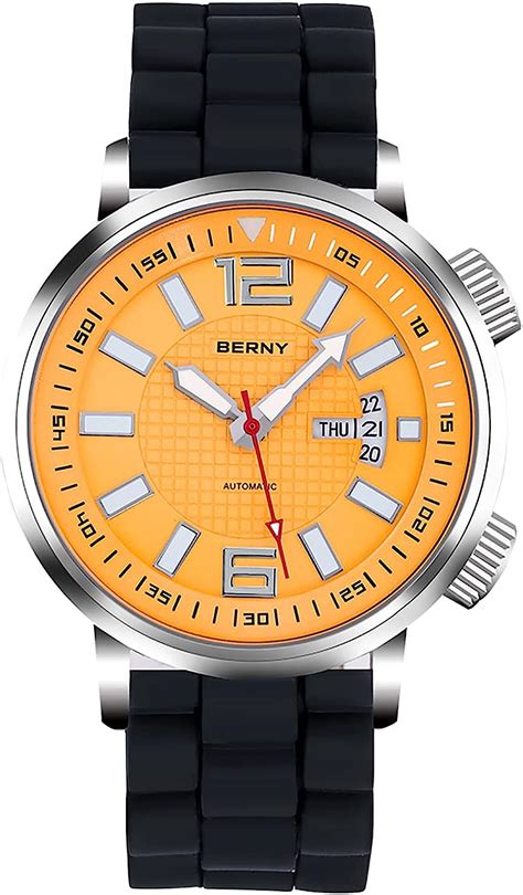 BERNY Automatic Mechanical Dive Watch For Men Self Winding Sport