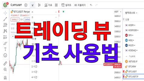 트레이딩뷰 기본 세팅 하는 법과 각종 꿀팁 기초편 Youtube