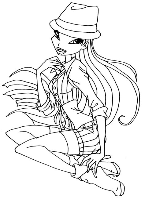 Winx Club Musa Coloring Pages Sketch Coloring Page