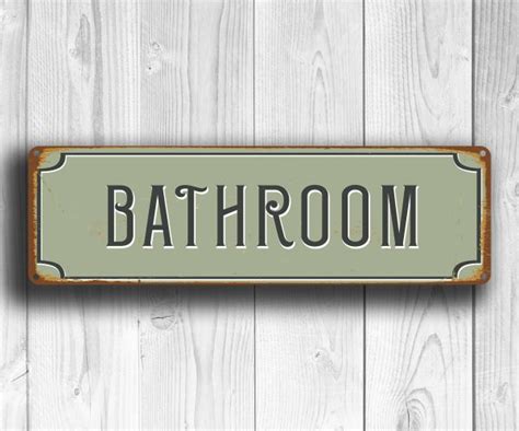 BATHROOM SIGN - Bathroom Decor | Classic Metal Signs