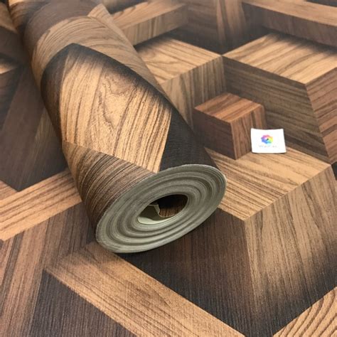 Jual WALLPAPER VINYL BALOK KAYU PREMIUM TEBAL TIMBUL Bukan Sticker