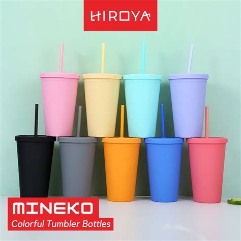 Jual Hiroyamineko Bottle Straw Kopi Teh Estetika Bottle Sedotan