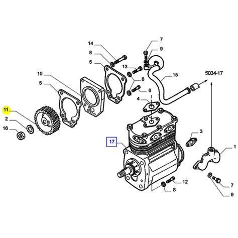 Engrenagem Ponta Compressor Freio Ar Para Iveco Eurotech 98424645