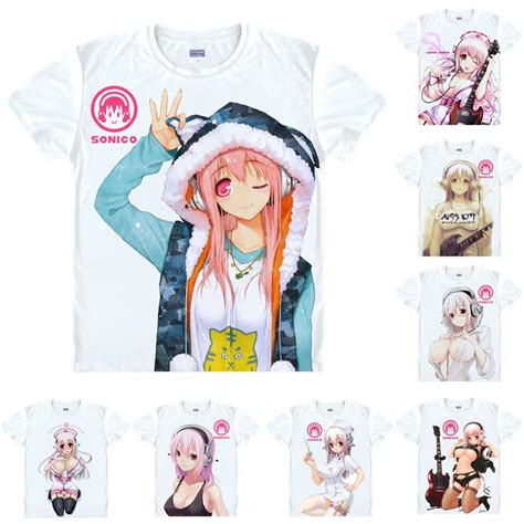 Coolprint Koszula Z Motywem Anime Super Sonico Supersonico Koszulki