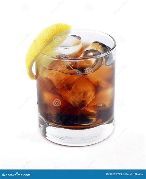 Cocktail With Ice Cola Whiskey Stock Image Image Of Whiskey White