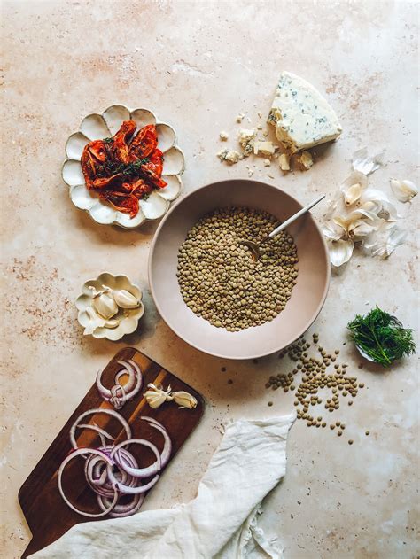 Herby Lentil Salad With Oven Dried Tomatoes And Gorgonzola — Alexandria