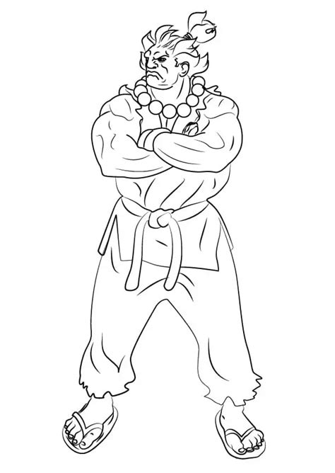 Abel From Street Fighter Coloring Page Free Printable Coloring Pages