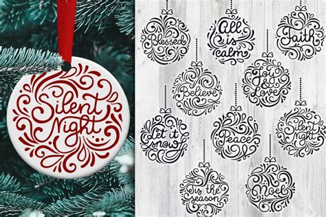 CIRCLE CHRISTMAS ORNAMENT SVG BUNDLES Christmas Mad in Crafts